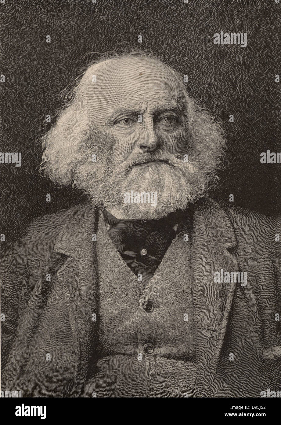 Lewis Morris Rutherford (1816-1892), American lawyer and astronomer. Pioneer in the field of spectrum analysis and astrophotography.  From 'The Popular Science Monthly' (New York, January 1893). Engraving. Stock Photo