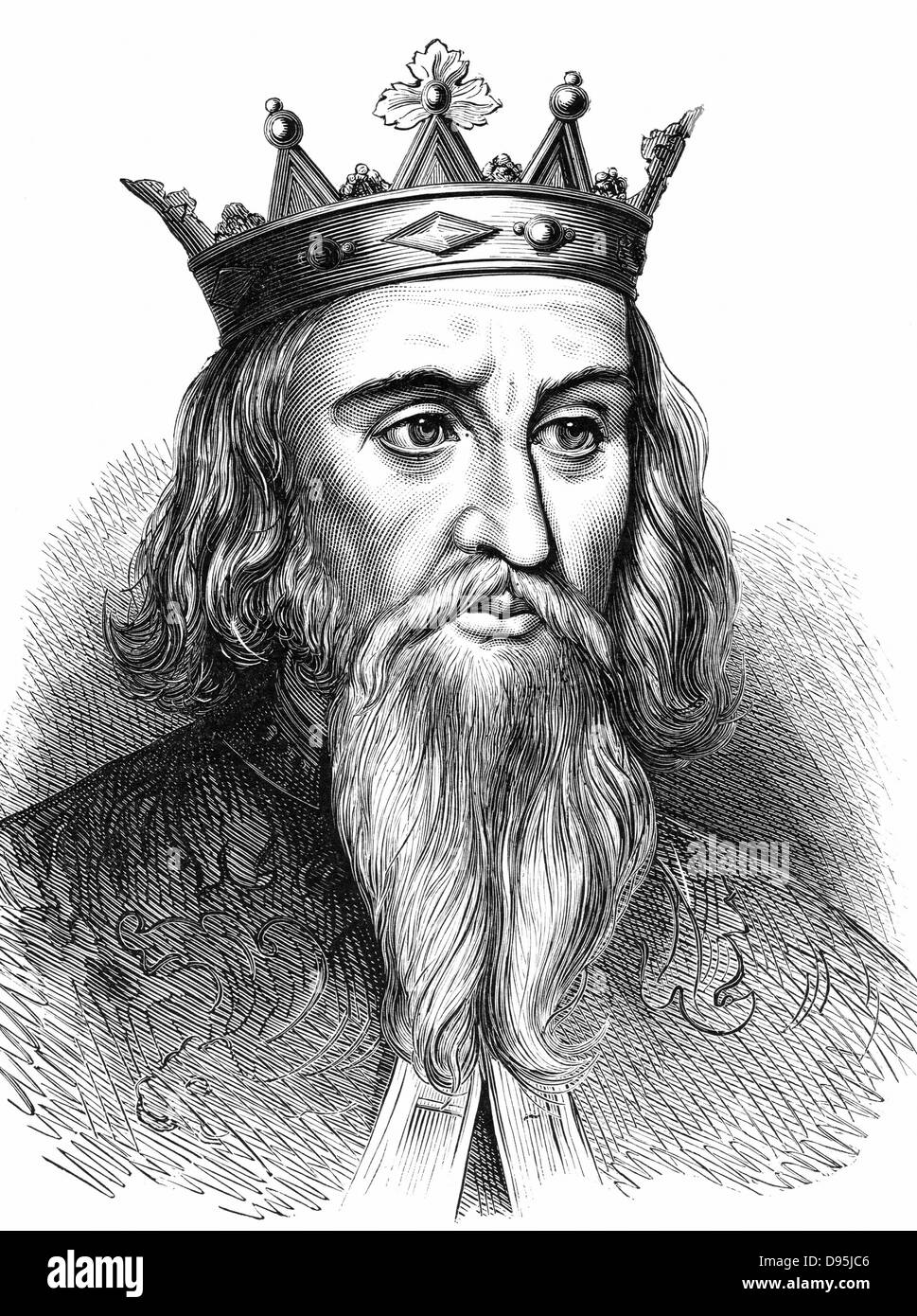Henry I (1068-1135) king of England from 1100; youngest son of William I, the Conqueror. Wood engraving c1900