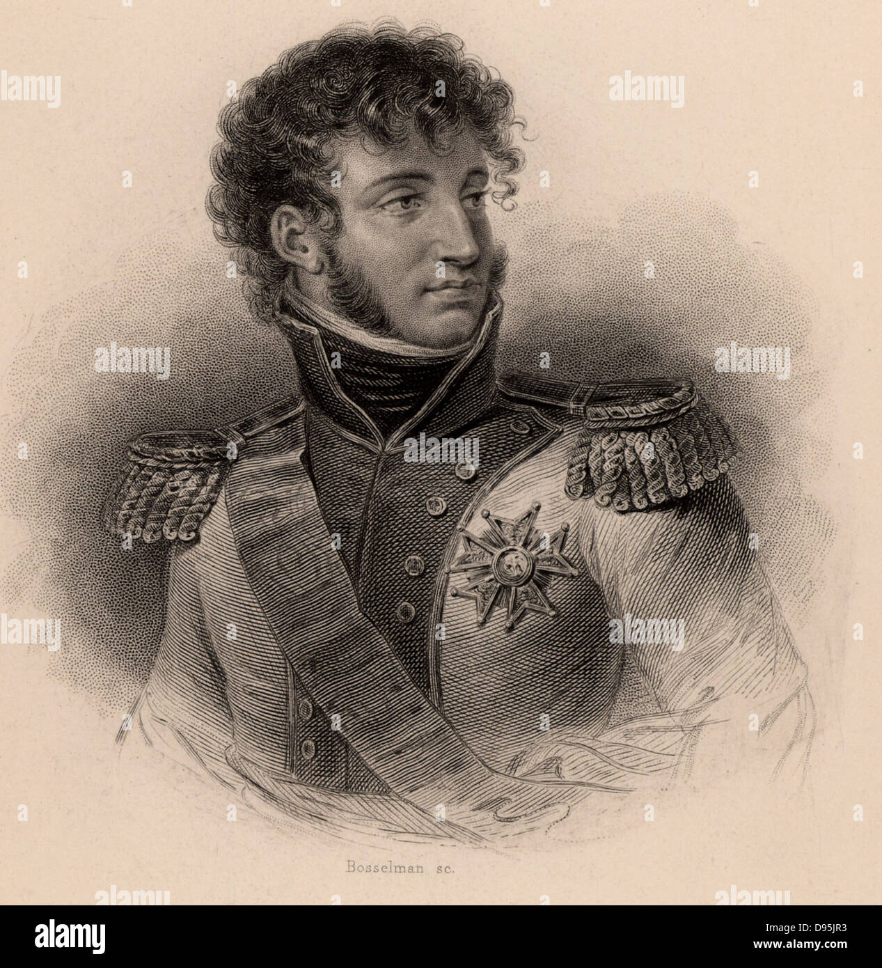 Joachim Murat (1767-1815) French soldier. Created king of Naples in 1808. He married Napoleon Bonaparte's sister Caroline. He contributed to victories at Marengo, Austerlitz, Jena and Eylau. After Napoleon's final defeat, he was court-martialled and shot. Stock Photo