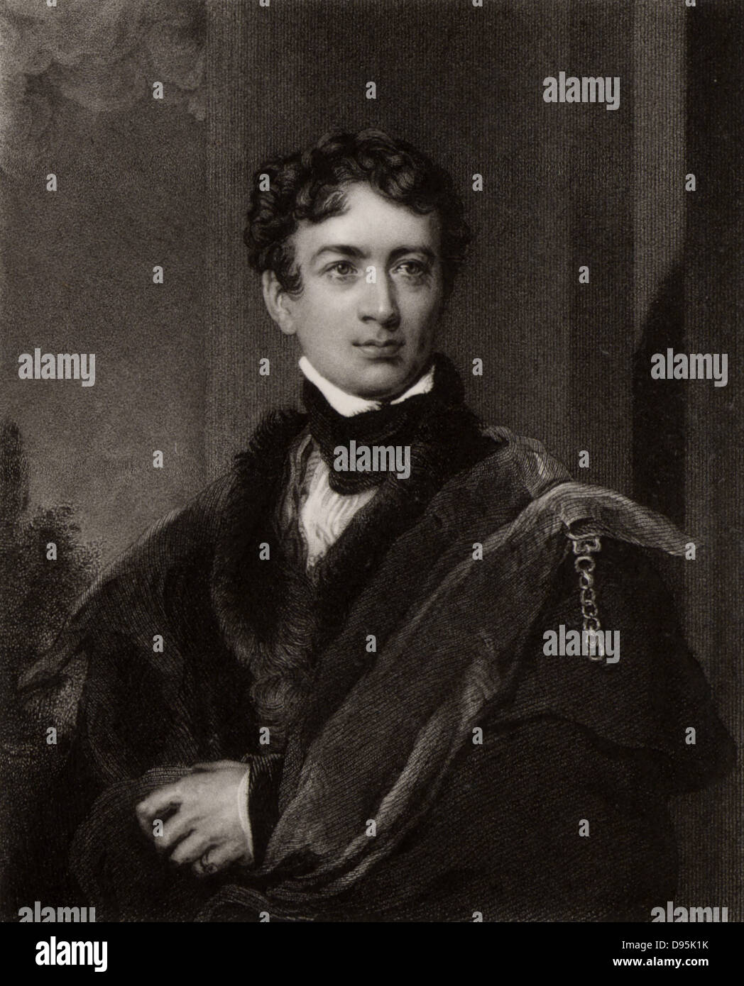 John George Lambton, lst Earl of Durham (1792-1840) English statesman and colonial administrator..  Elected to Parliament (1813-1832) as Whig (Liberal) MP for Durham and earned himself the nickname of Radical Jack.    Appointed Governor-general of Canada (1837-1838) and produced his 'Report on the Affairs of British North America' (1839) in which he recommended responsible government for the colony. Engraving after portrait by Thomas Lawrence. Stock Photo