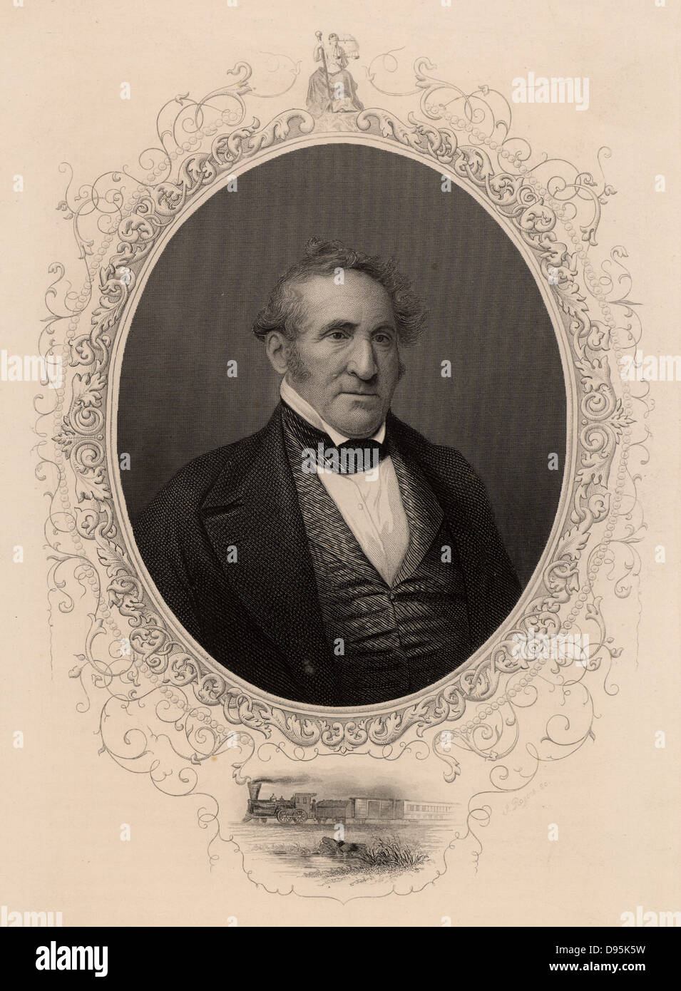 Thomas Hart Benton (1782-1858), American lawyer, newspaper owner and statesman, born at Harts Mill, North Carolina. Senator for Missouri. From 1824 Benton was a staunch supporter of Andrew Jackson.  His nickname was Old Bullion because of his advocacy of hard money - currency backed by gold. Stock Photo