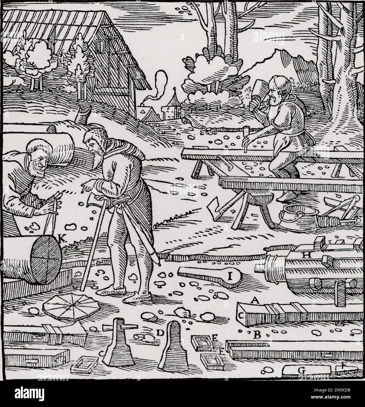 Timber Extraction Drawing Extraction of metals hi-res stock photography and images - Alamy