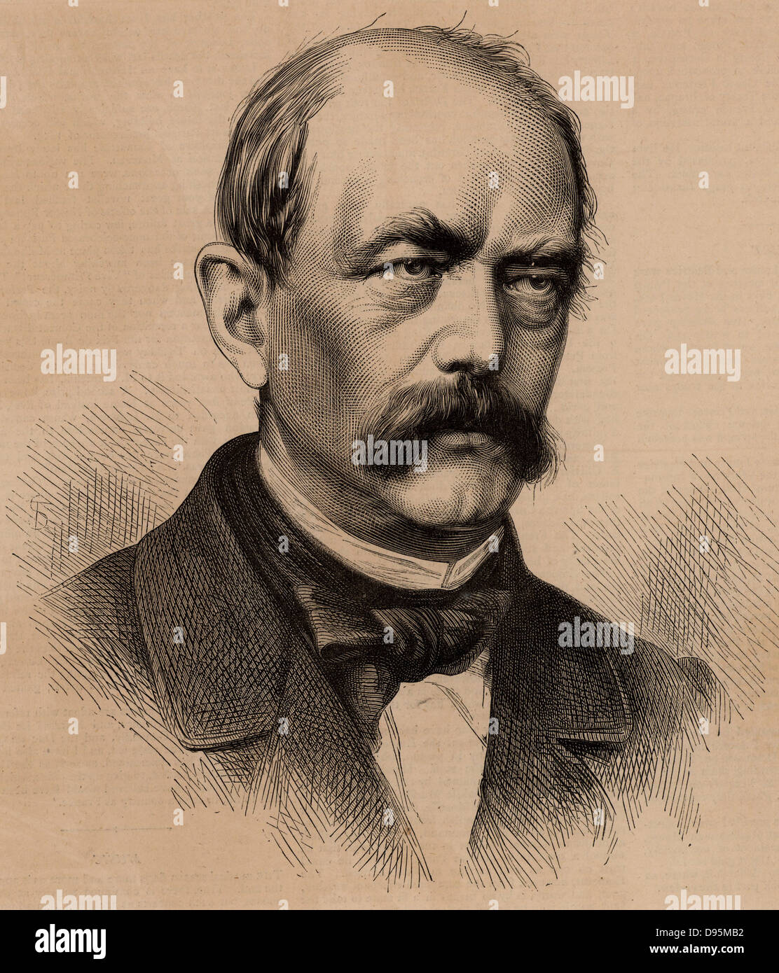 Otto Edward Leopold von Bismarck (1815-98) German/Prussian statesman.  Creator of modern Germany and Chancellor of Germany 1871-1890. Portrait engraving  published in 1886, the year of German reorganisation. From 'The Illustrated London News' (London, 1866. Stock Photo