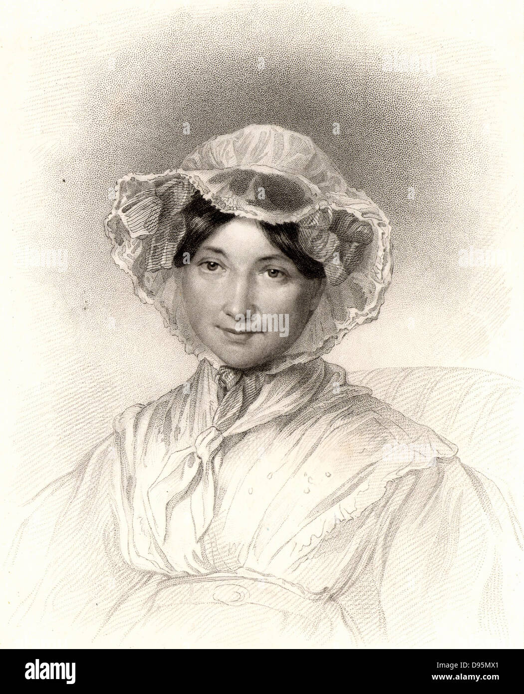 Frances Trollope (born Milton - 1780-1863) English writer and novelist. Mother of the novelist Anthony Trollope (1815-1882). Engraving published London 1835. Stock Photo