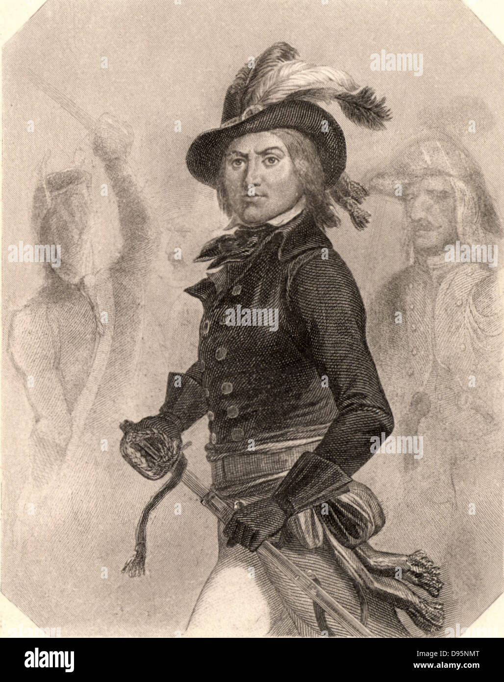 Paul Jean Francois Nicolas, Comte de Barras (1755-1829) French revolutionary. Especially cruel and ruthless. One of the five members of the Directoire (1795). Exiled after Napoleon's coup of 18 Brumaire (9 November 1799). Engraving. Stock Photo