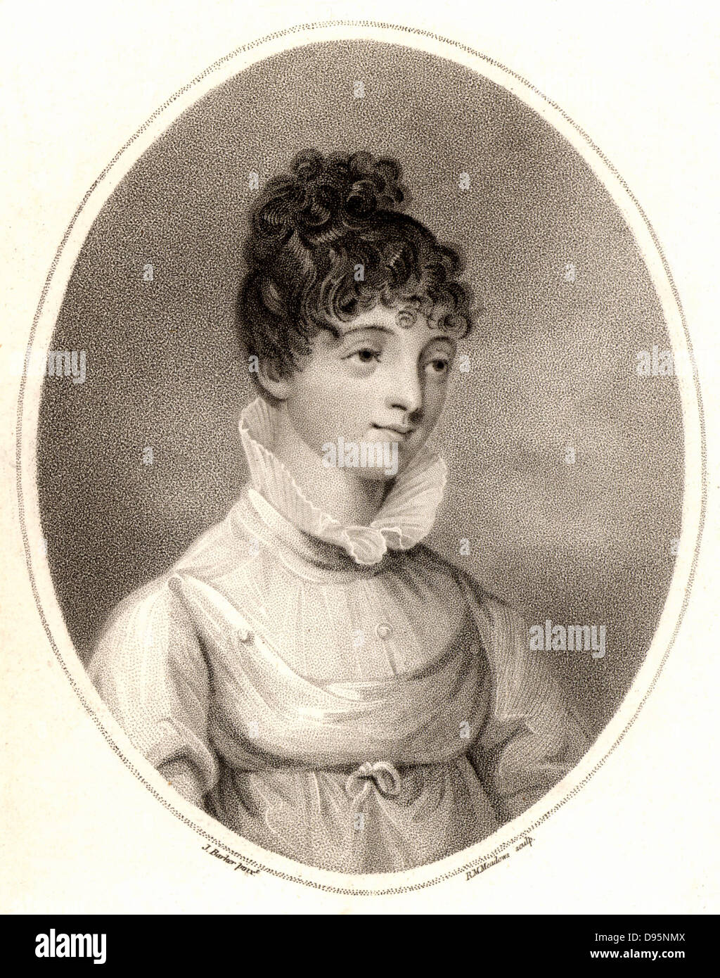 Elizabeth Smith (1776-1806) English oriental scholar born near Durham. Stipple engraving. Stock Photo