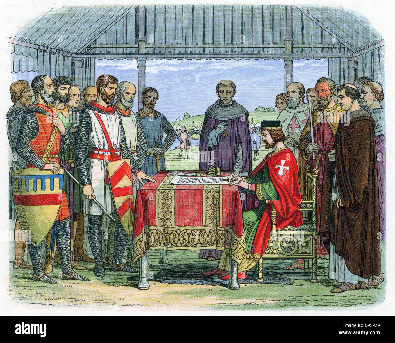 King john signing magna carta hi-res stock photography and images - Alamy