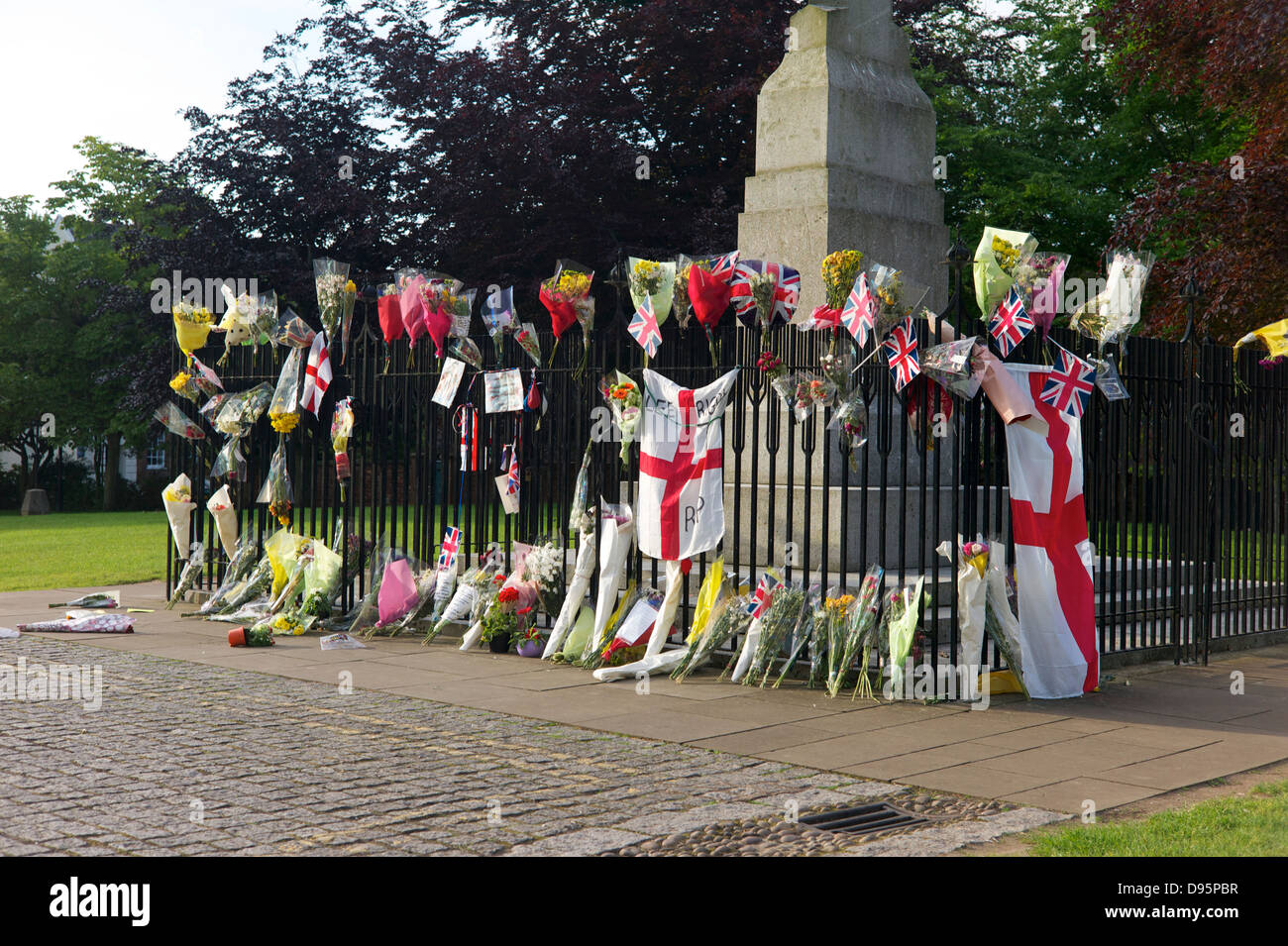 Floral tribute to soldier Lee Rigby,UK Stock Photo