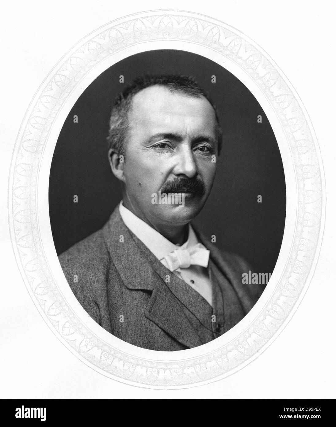 Heinrich Schliemann (1822-1890) German archaeologist. Excavations at Mycenae and Troy. Photograph 1877. Woodburytype. Stock Photo