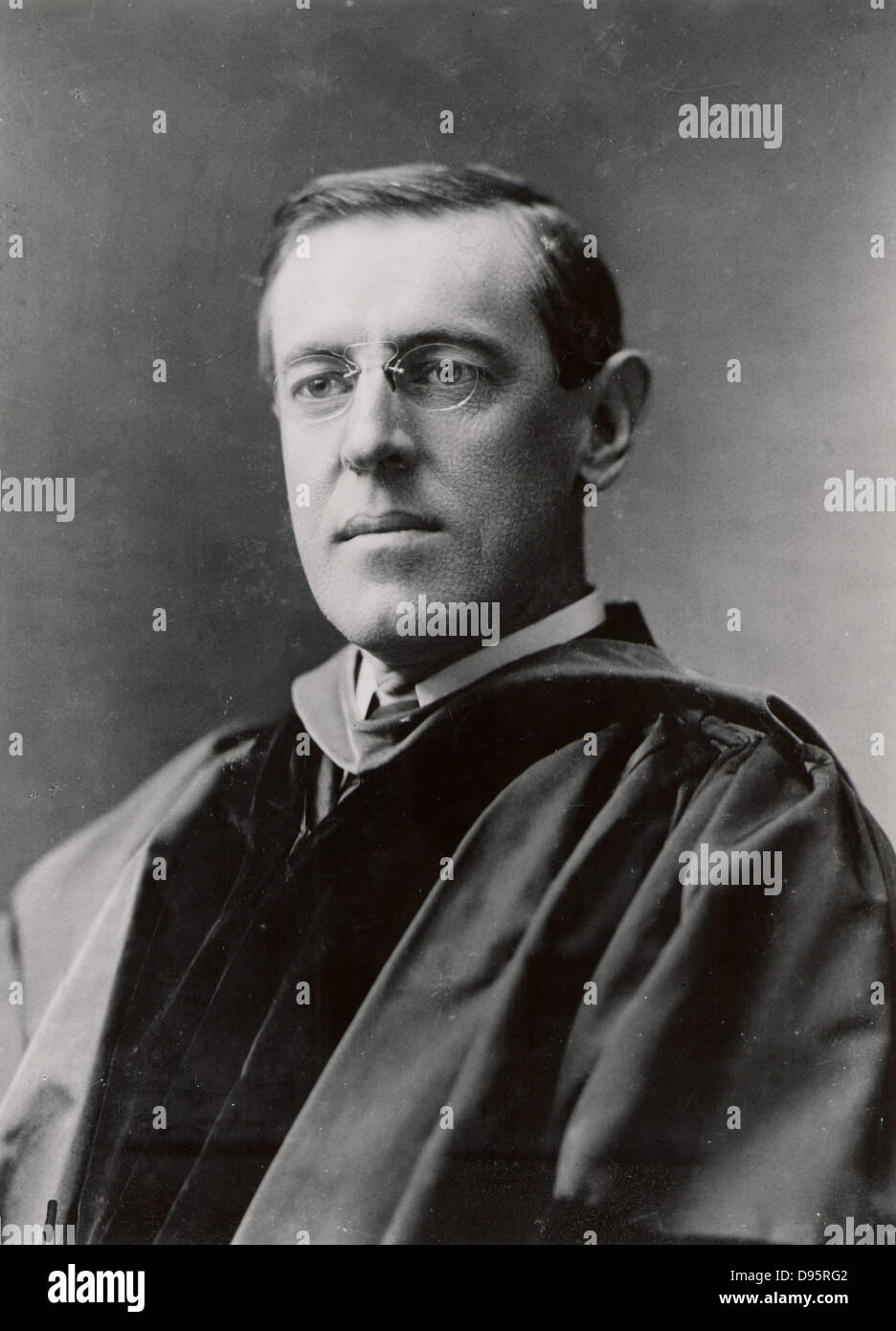 Thomas Woodrow Wilson ((1856-1924) 28th President of the USA 1913-1921. Wilson in 1903 when President of Princeton University.  Photograph. American Politician Democrat Stock Photo