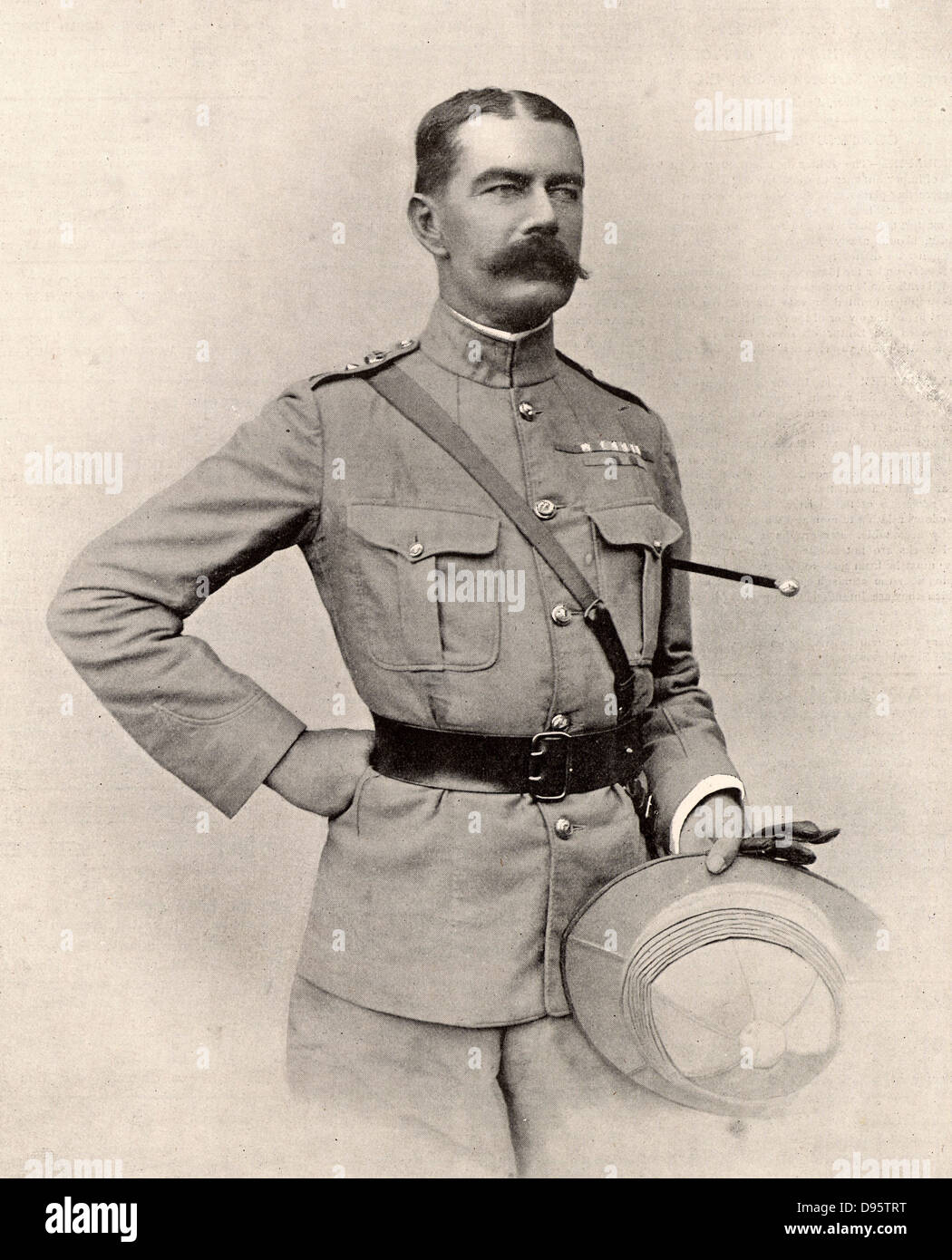 Horatio Herbert Kitchener (1850-1916) Irish-born British soldier and statesman. In the Sudan War he defeated the troops of the Mahdi at Omdurman (1898). Commander-in-chief of the British campaign in the Boer War from 1900. Secretary of State for War at the beginning of World War I. After a photograph published London 1901. Halftone Stock Photo