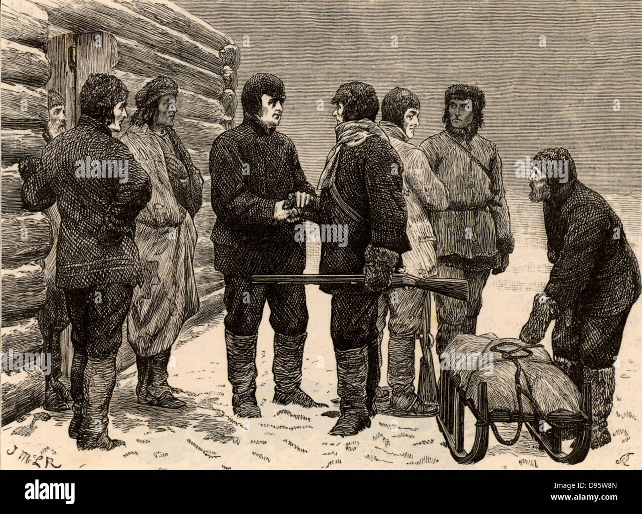 British overland Arctic expedition led by Sir John Franklin (1786-1847 ...