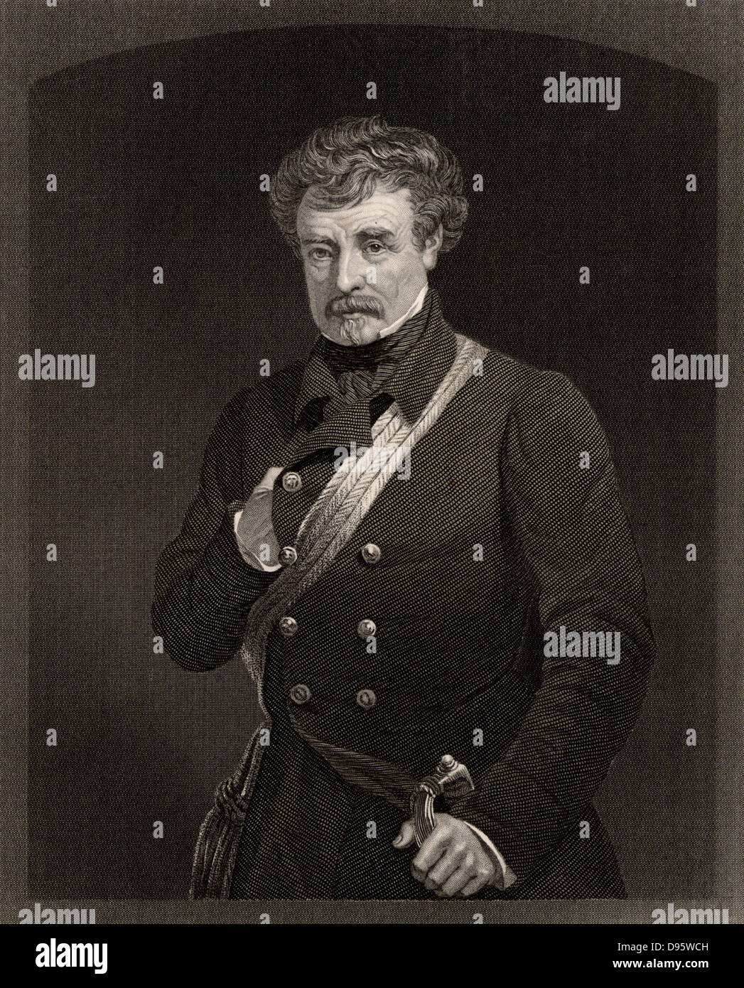 Colin Campbell, Baron Clyde (1792-1863) Scottish soldier; commanded the  Highland Brigade in Crimean War;  commanded British forces during Indian Mutiny 1857-1858; created field-marshal 1862. Engraving c1880. Stock Photo