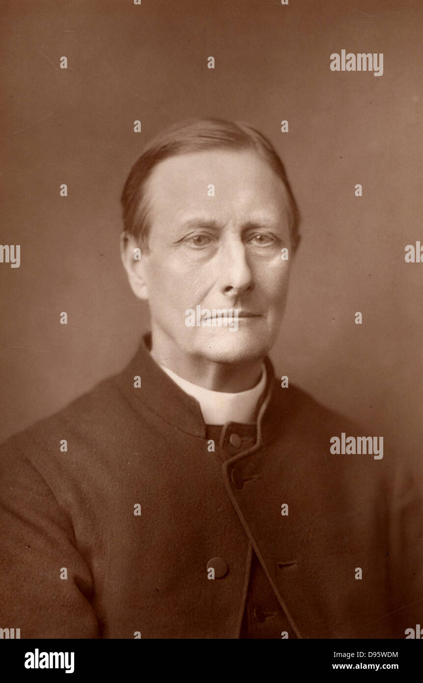 Sabine Baring-Gould (1834-1924) English clergyman, author and hymn writer. His most famous hymn is 'Onward, Christian Soldiers'.  From 'The Cabinet Portrait Gallery' (London, 1890-1894).  Woodburytype after photograph by W & D Downey. Stock Photo