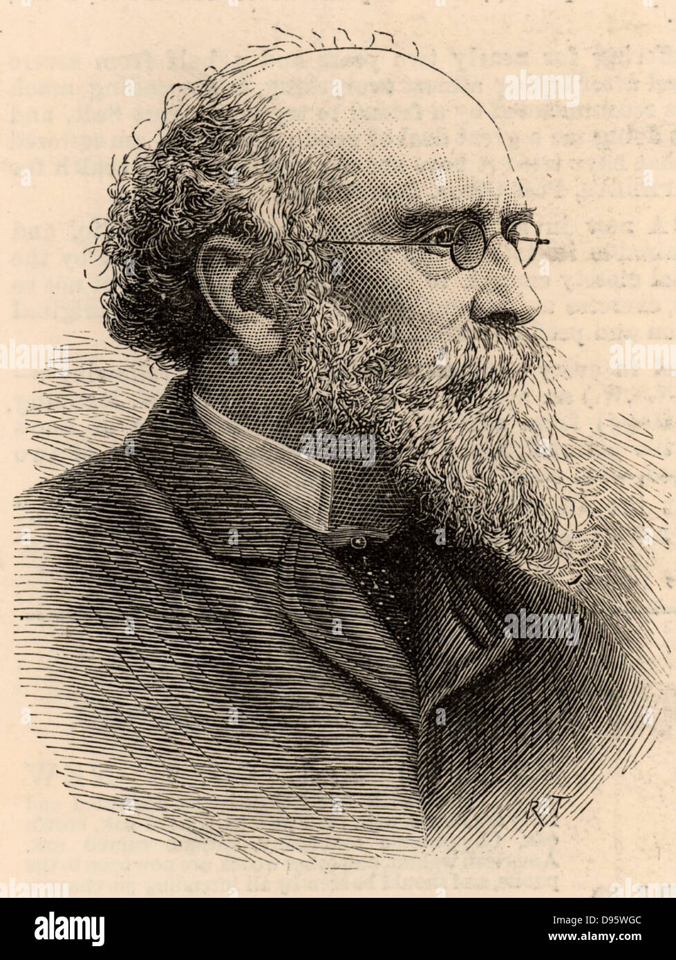 Thomas Storey (1825-1898) English industrialist and philanthropist from Lancashire. Storey was a mine owner, a mill owner, and leather manufacture, who made his fortune in the manufacture of oil-cloth and linoleum.  Mayor of Lancaster (1887). Engraving from 'The Illustrated London News' (6 August 1887). Stock Photo