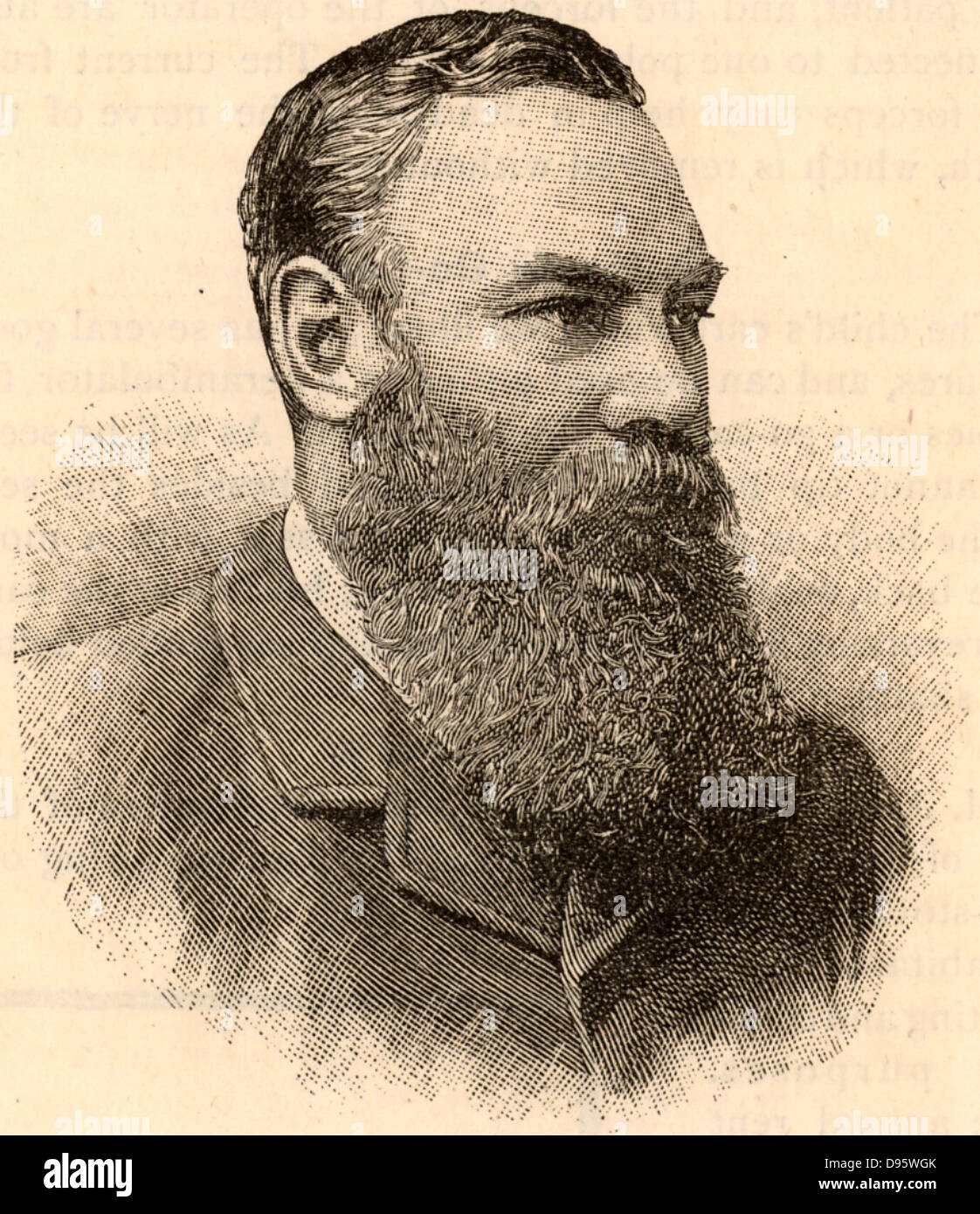 William Gilbert ('W G') Grace (1848-1915) English first-class cricketer and physician, born at Downend near Bristol. His career lasted from 1864-1908.  Engraving from 'Cassell's Family Magazine' (London, 1891). Stock Photo