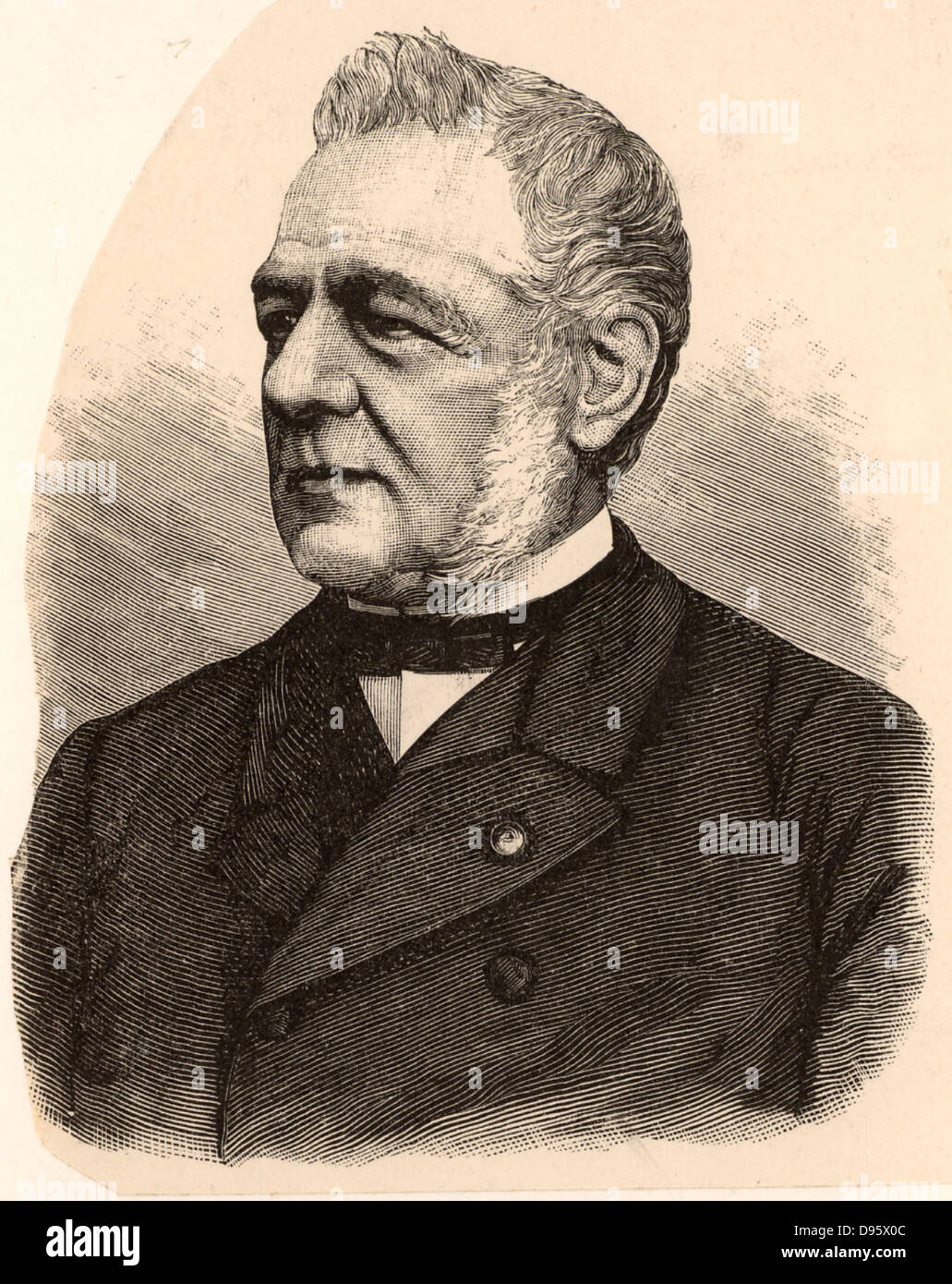 Christoph Hendrick Diderick Buys-Ballot (1817-1890) Dutch meteorologist and physical chemist. Engraving from 'Der Stein der Weisen' (Leipzig c1895). Stock Photo