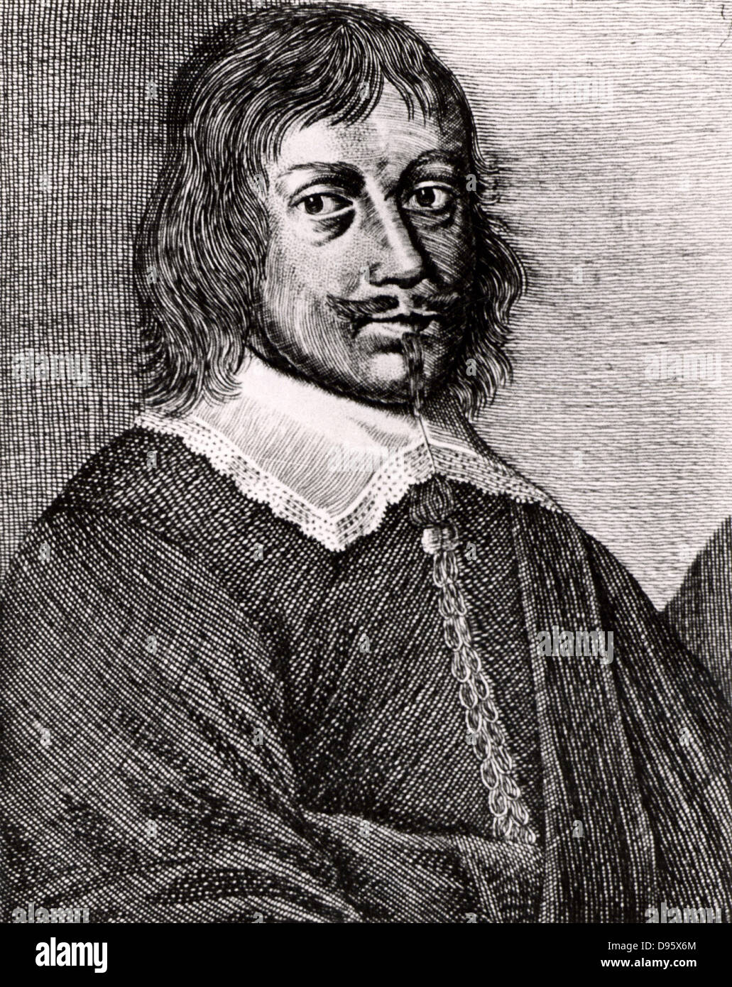 Tobias Andreae (1604-1676) German Calvinist. Professor of philosophy at Groningen University.   Engraving from From 'Icones Virorum' by Friedrich Roth-Scholtz (Nuremberg, 1725). Stock Photo