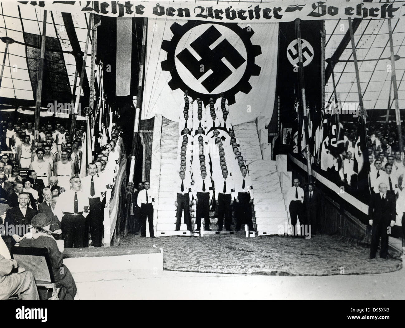 Nazi rally in the USA, 1930s. Stock Photo