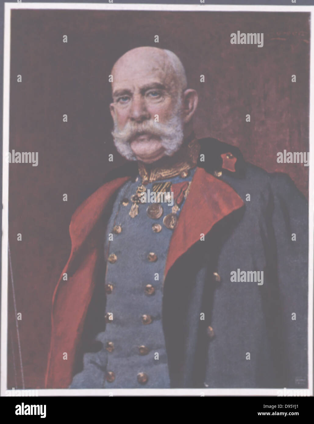 Franz-Joseph I (1830-1916), Emperor of Austria from 1848. After the portrait by Leopold Horowitz. Stock Photo