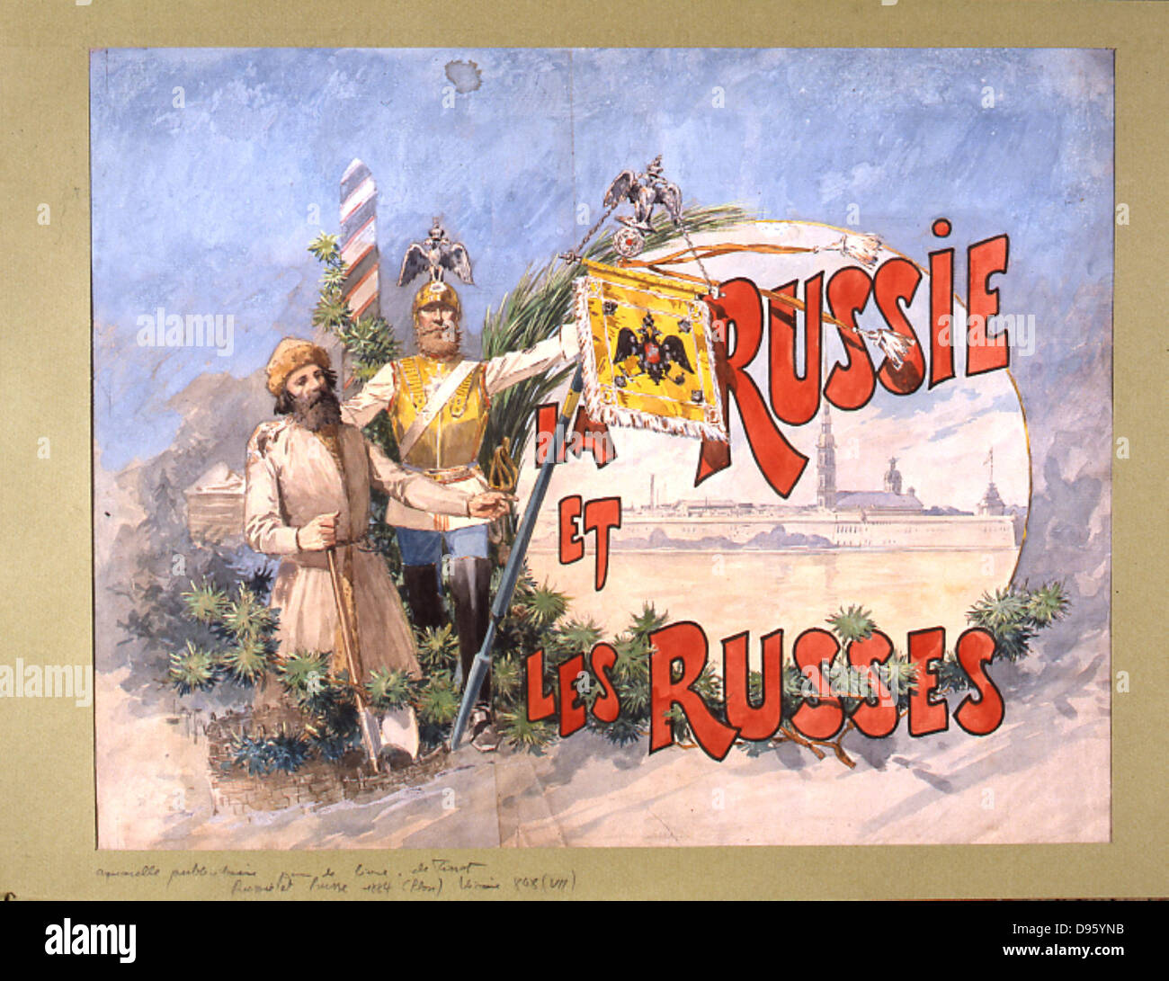 Russia: The State and the People united. Watercolour, 1884. Stock Photo
