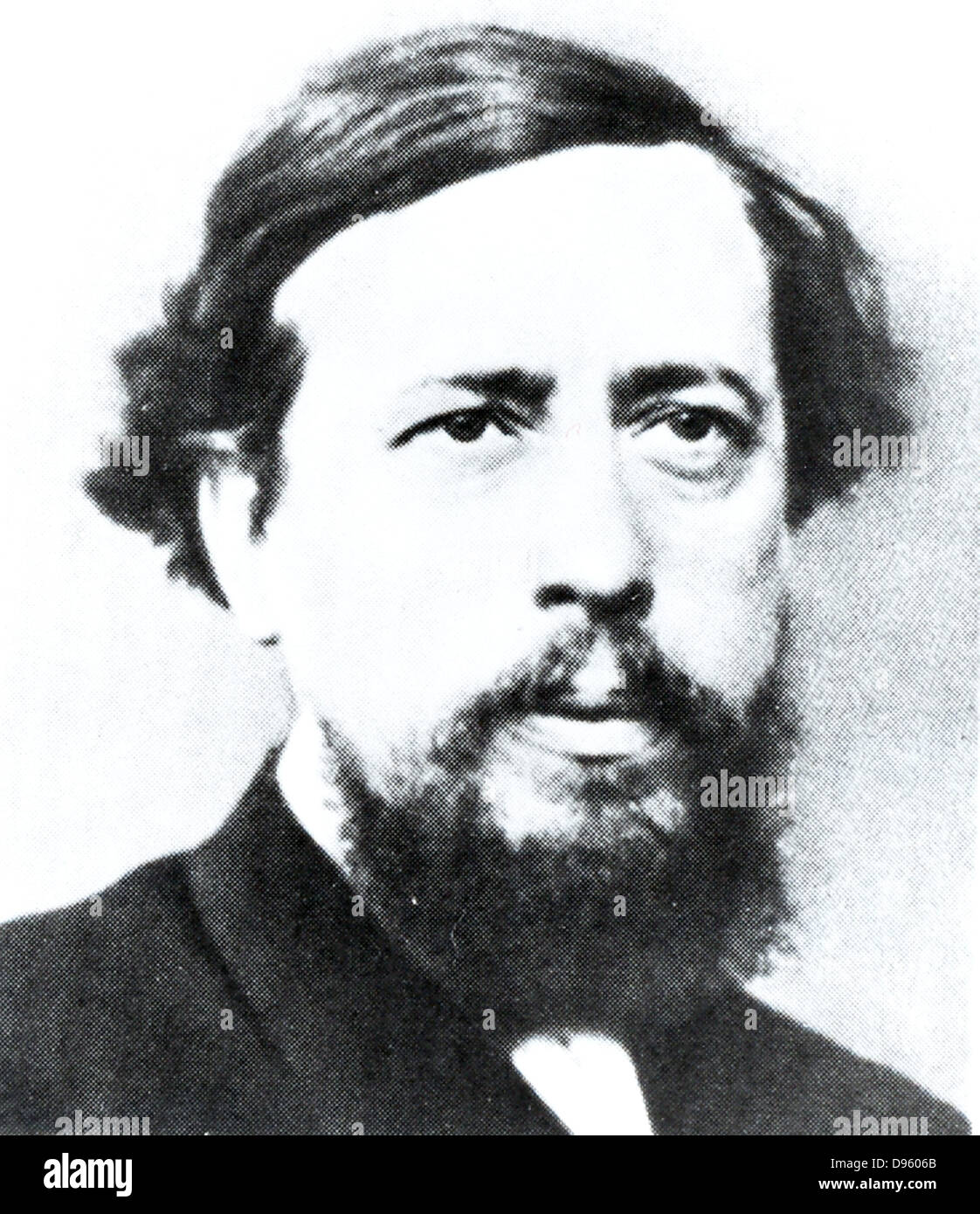 Wilhelm Liebknecht (1826-1900) German Social Democrat. Took part in the Baden insurrection of 1848-1849. Stock Photo