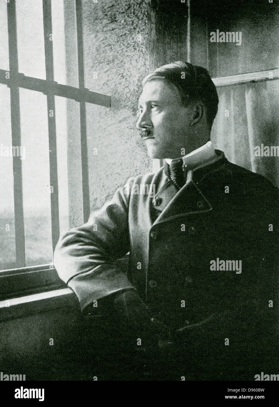 Adolf Hitler, a political prisoner in the Fortress of Landsberg, after the failure of the Munich Beer Hall Putrsch of November 1923. Stock Photo