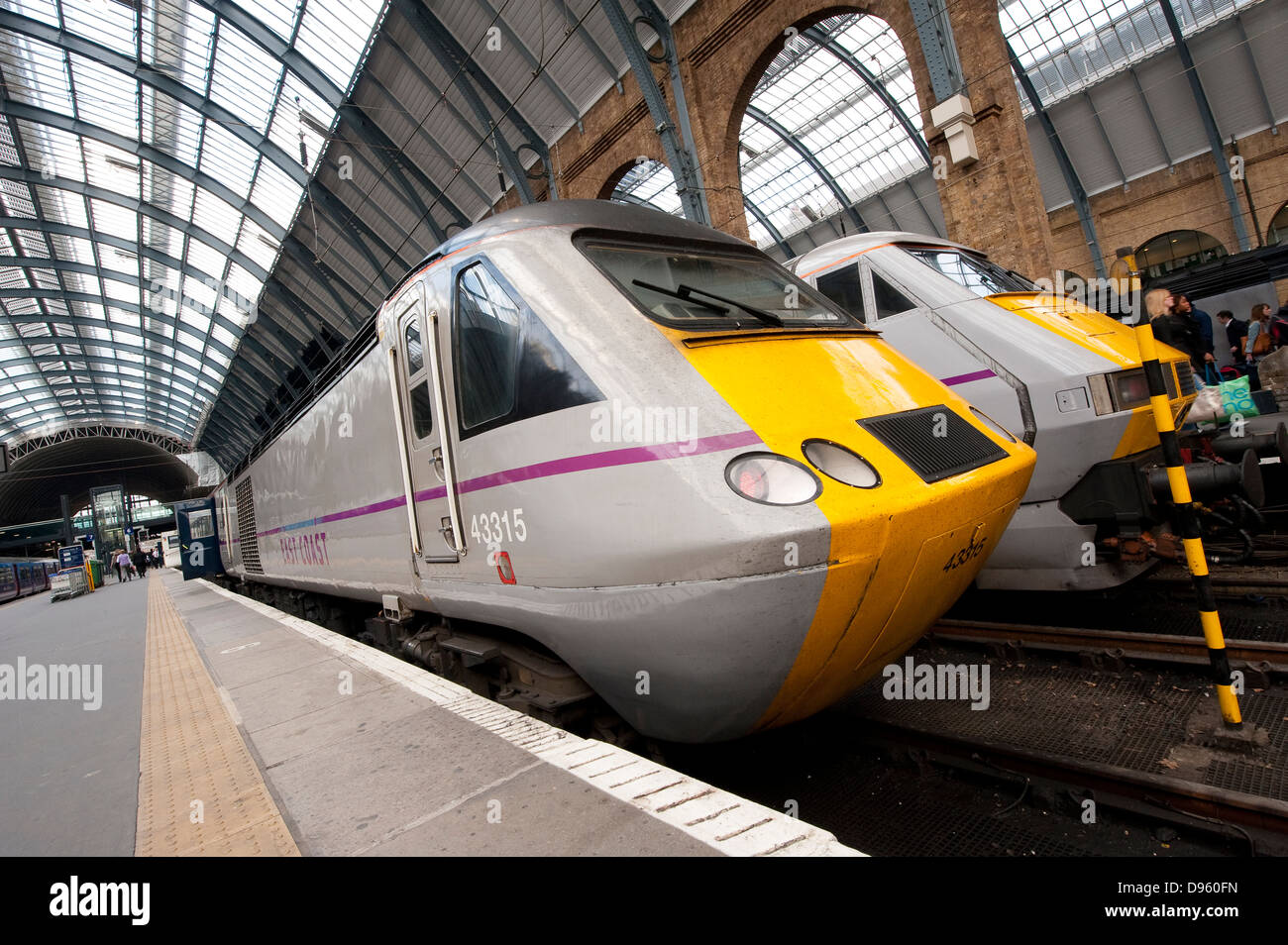 Front of a high speed class 43 locomotive in East Coast Trains livery ...