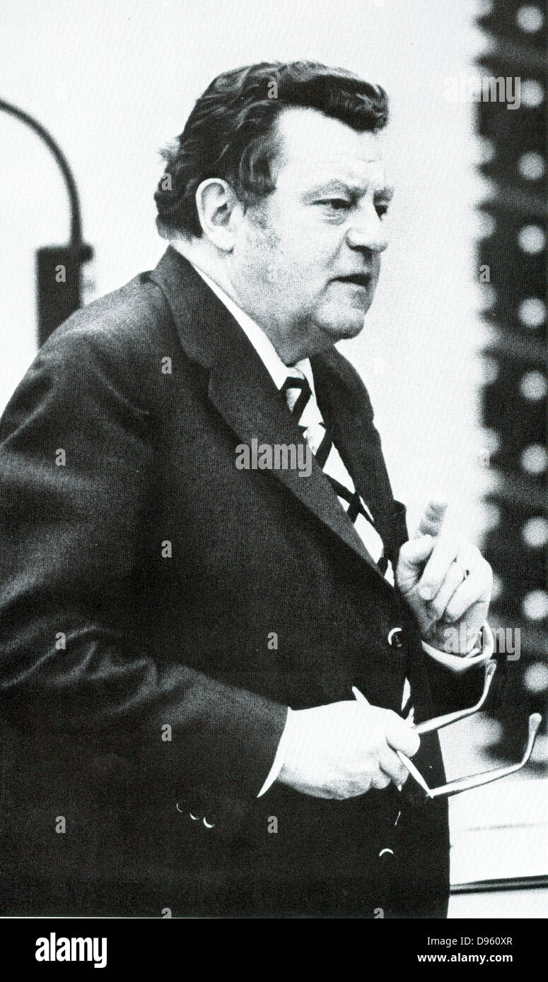 Franz Josef Strauss (1915?1988)  German politician (CSU) and long-time minister-president of the state of Bavaria. Stock Photo