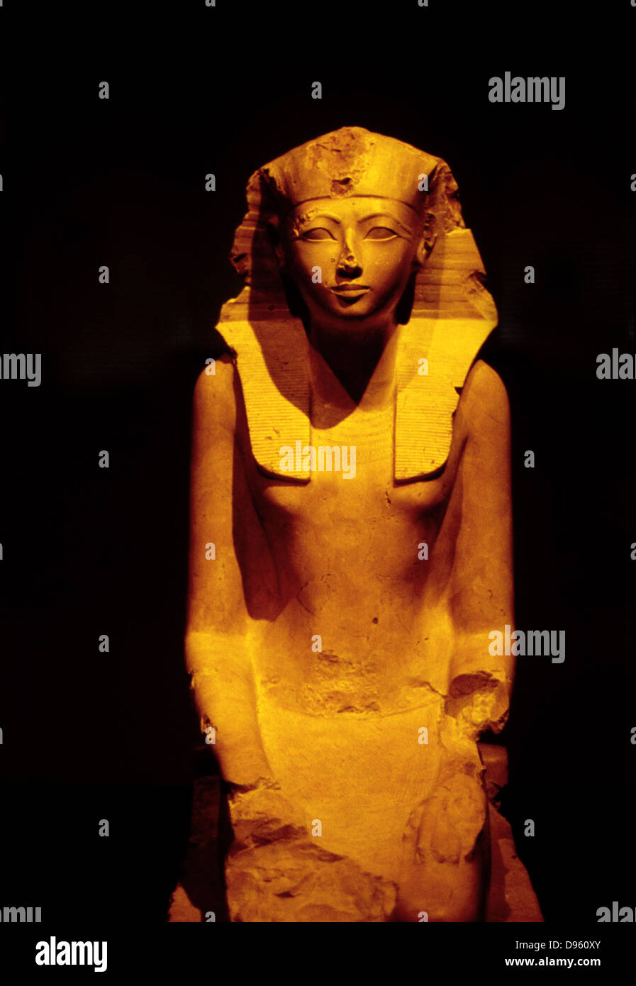 Hatshepsut was the fifth pharaoh of the eighteenth dynasty of Ancient Egypt. Stock Photo