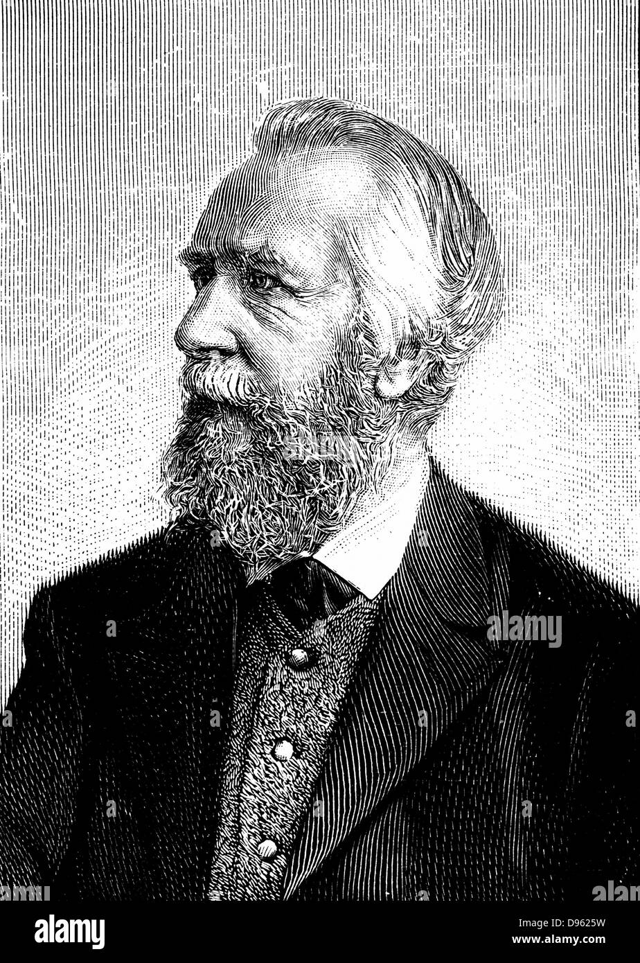 Ernst Haeckel (1834-1919) German zoologist and evolutionist. Recapitulation theory 'Ontology recapitulates phylogeny'. Wood engraving. Stock Photo