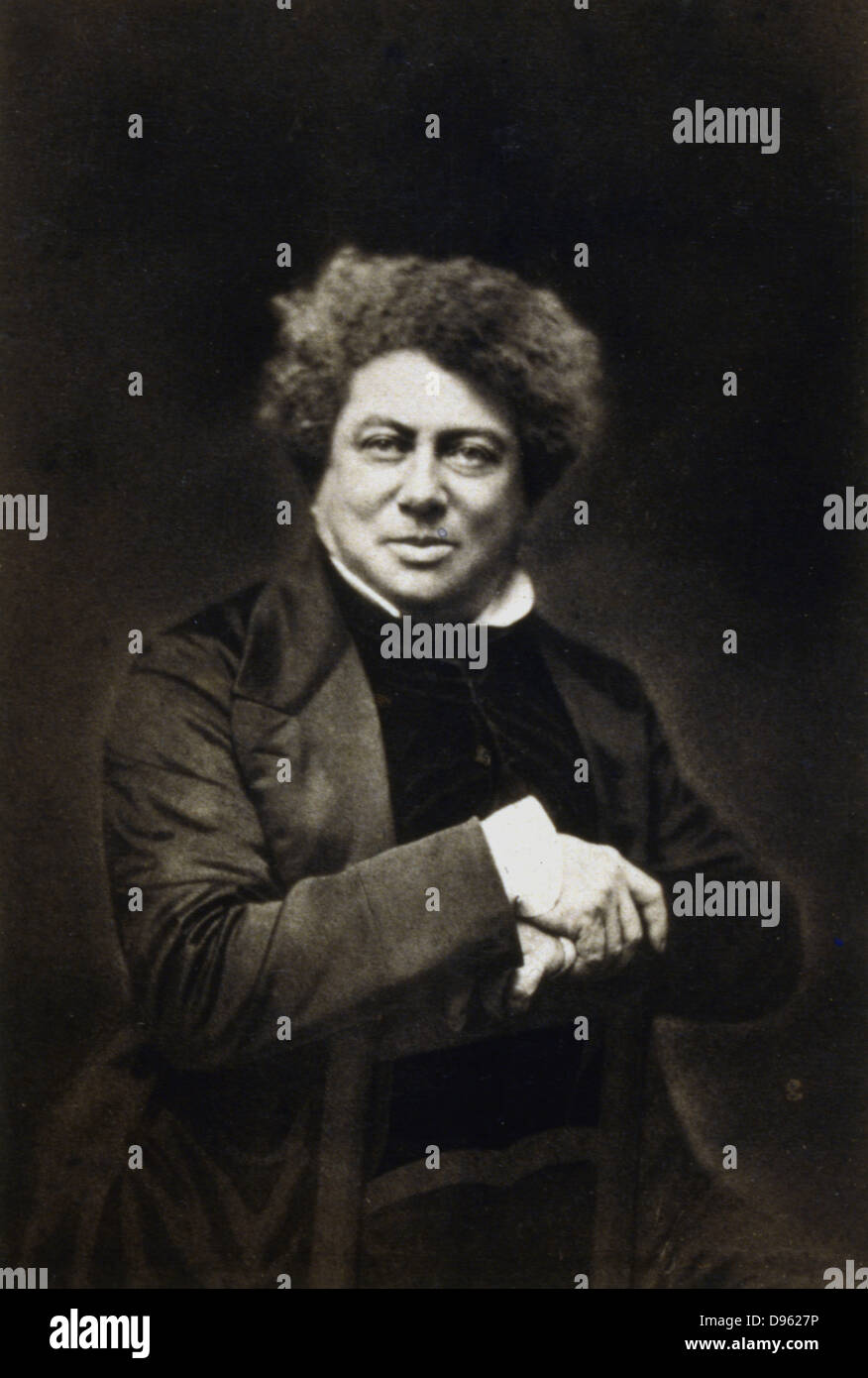 Alexandre Dumas the Elder (1802-1870)  French novelst and playwright. Photograph. Stock Photo