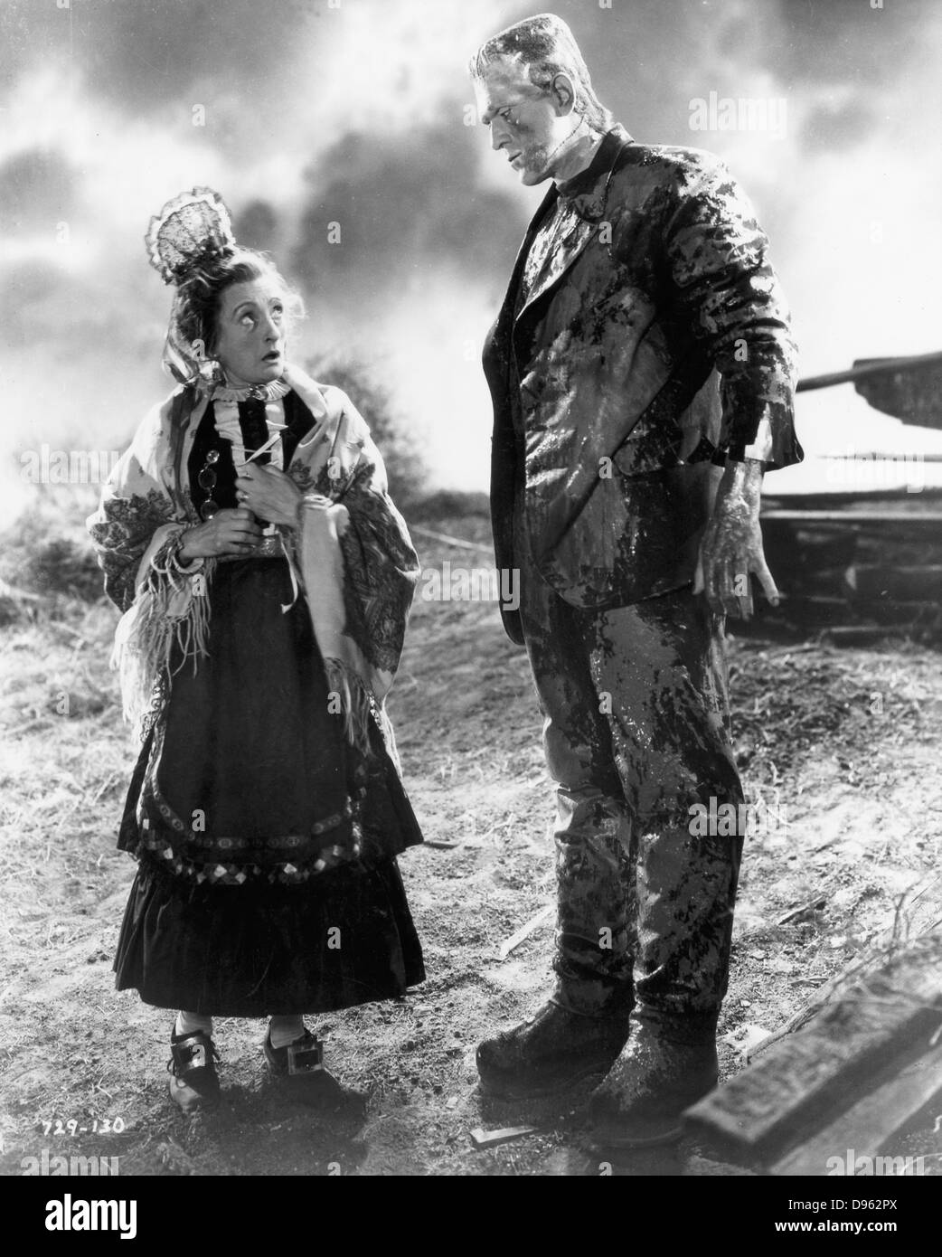 Boris Karloff (1887-1969) British-born American film actor, as the monster Frankenstein.  1931 Universal film 'Frankenstein' based on the novel by Mary Shelley. Stock Photo