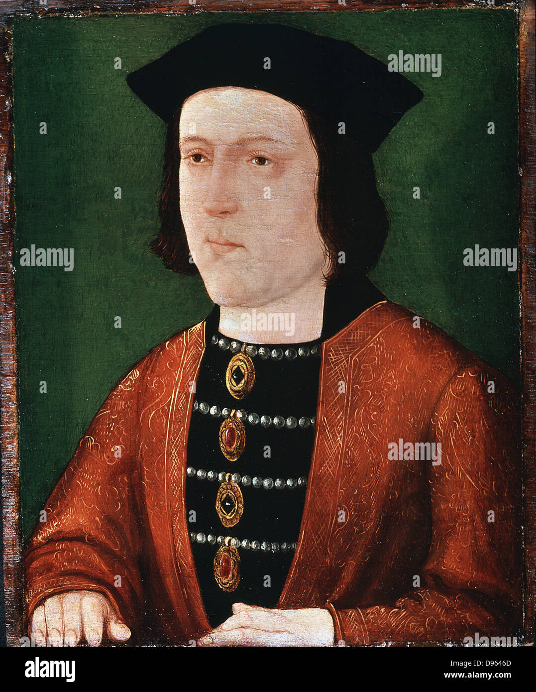 Edward IV (1442-1483)  King of England (1461).  Plantagenet of Yorkist line. Anonymous. Painting on panel. Anonymous. Stock Photo