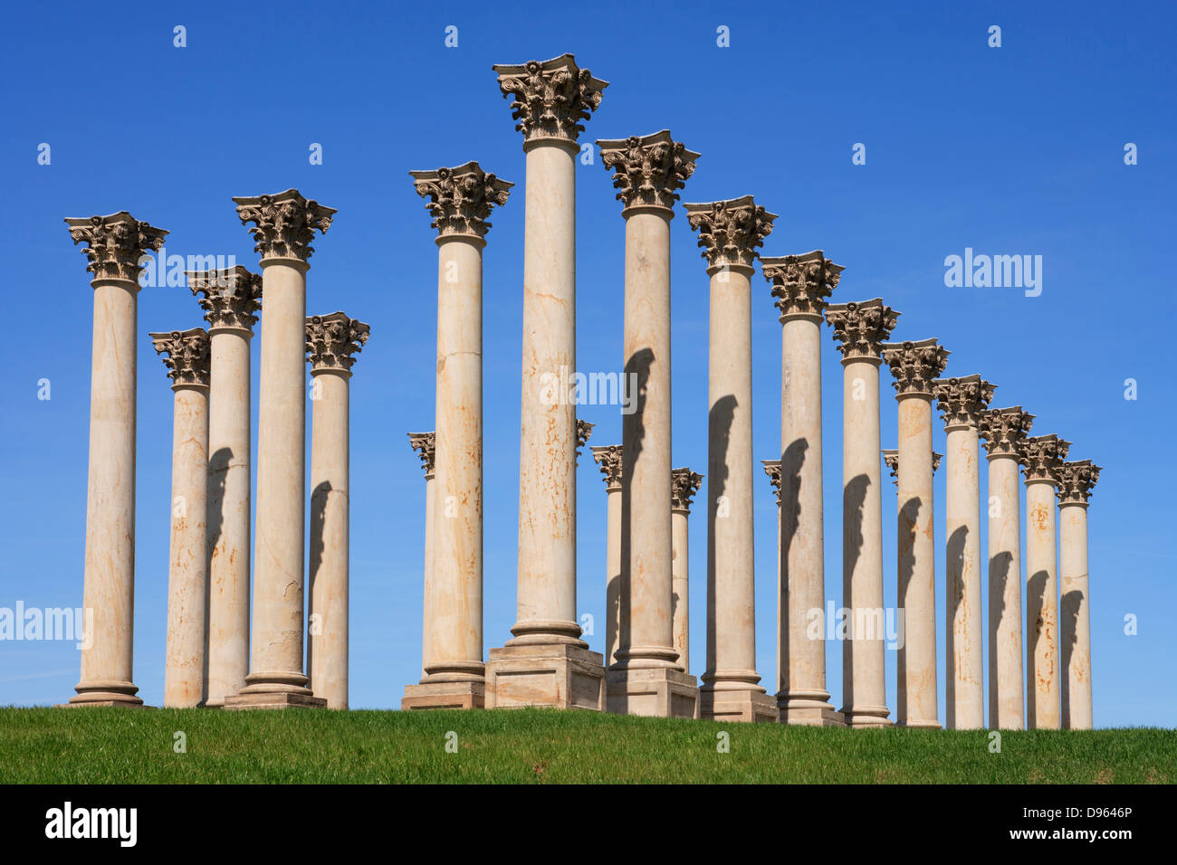 The Capitol Columns in the National Arboretum, Washington, DC Stock
