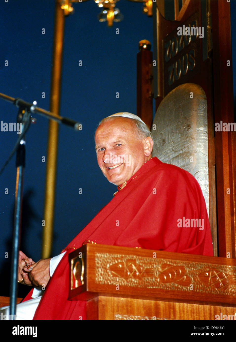 John Paul II (Karol Jozef Wojtyla (1920-2005) Pope from 1978. Photograph. Stock Photo