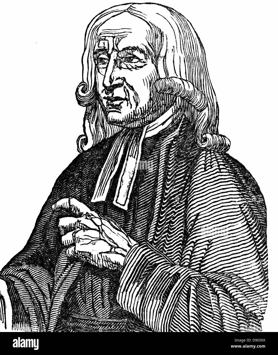 John Wesley (1703-1791) English non-conformist preacher. Founder of  Methodism. Woodcut 1832. Stock Photo