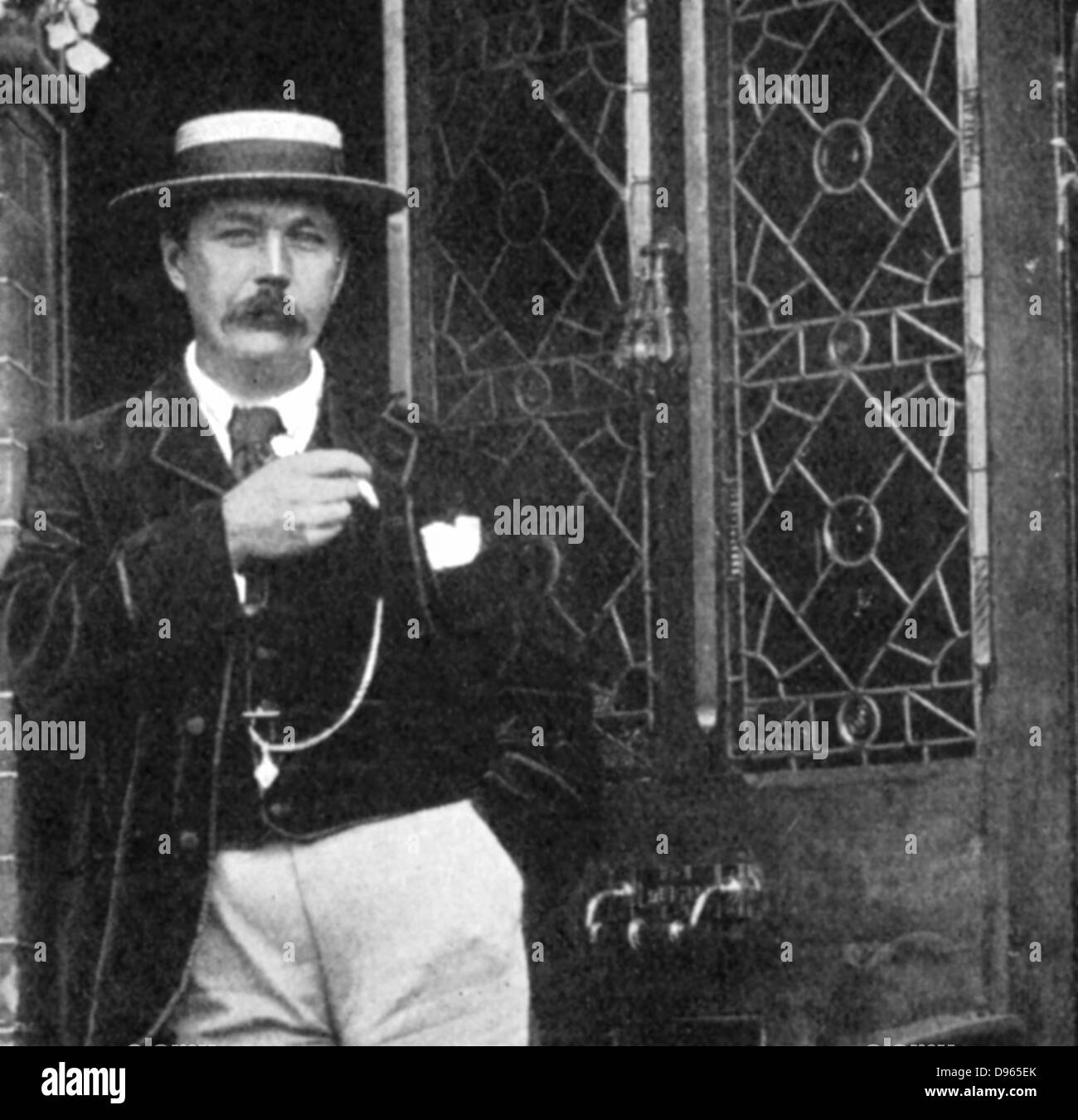 Arthur Conan Doyle (1859-1920) Scottish writer. Creator of Sherlock Holmes and of Brigadier Gerard. After a photograph c1900. Stock Photo