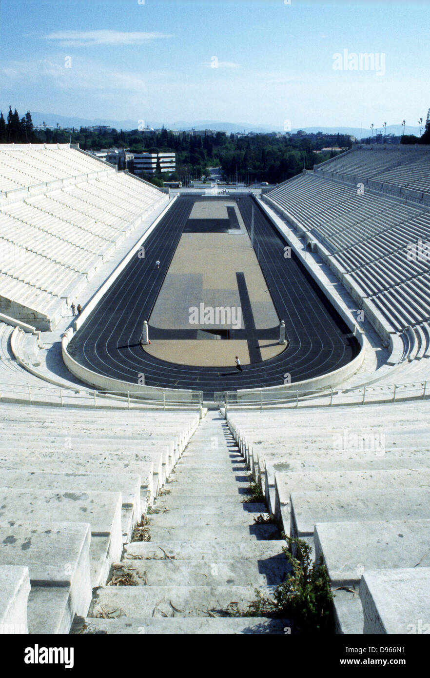 Olympic Stadium Athens, restored in 1896 Stock Photo