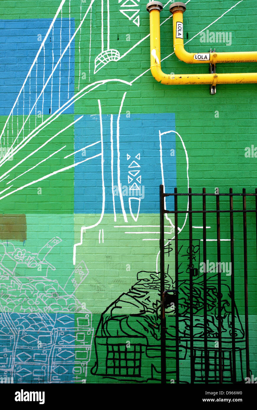 Green wall in New York Stock Photo Alamy