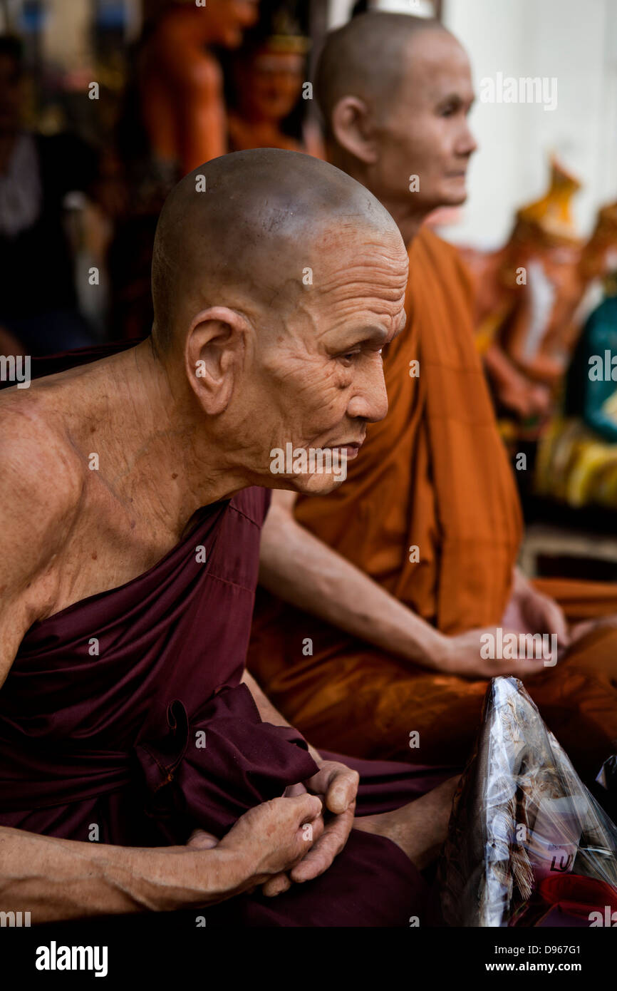 Monks, Bangkok, Thailand Stock Photo
