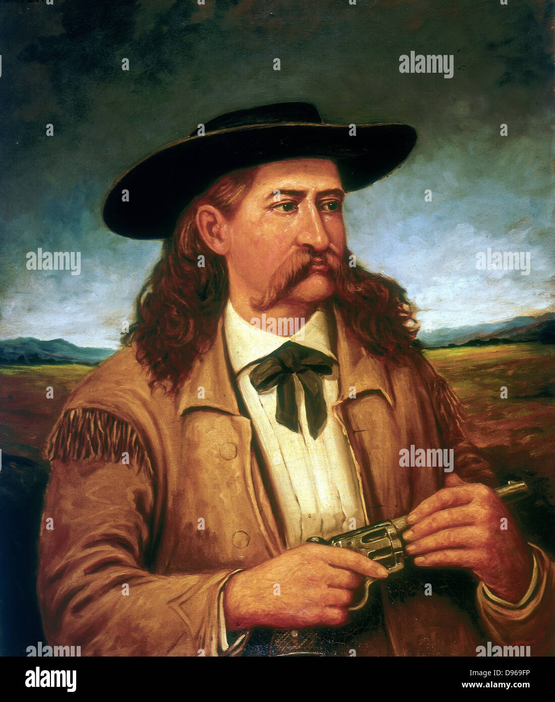 James Butler 'Wild Bill' Hickock (1837-1876) American scout and lawman. Painting from life by Henry H Cross 1874. Thomas Gilcrease Institute, Tulsa, Oklahoma Stock Photo