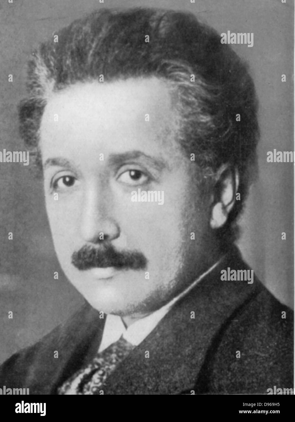 Albert Einstein (1879-1955) German-Swiss mathematician: Relativity. Einstein c1920 Stock Photo