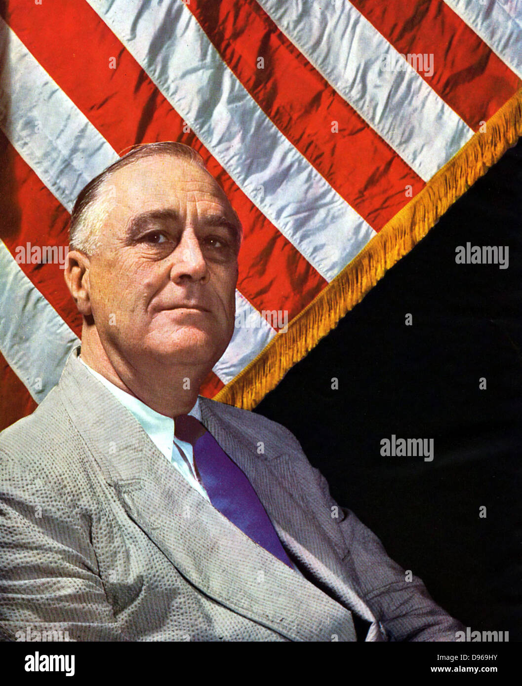 Franklin Delano Roosevelt (1882-1945) 32nd President of USA 1932-1945, photographed c1943. Stock Photo