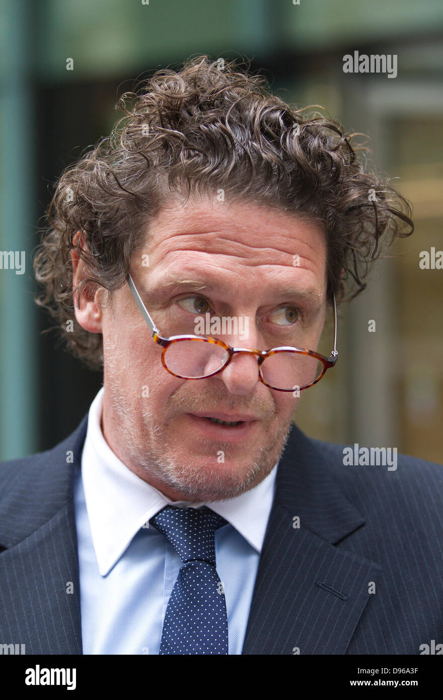 London, UK. 12th June 2013.  High profile chef Marco Pierre White today was at the Rolls Building suing former business partners over the ownership of 17th Century country pub 'the YewTree, located in Berkshire, England. Stock Photo
