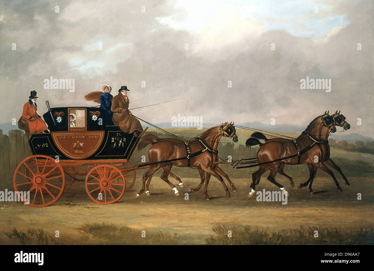 Edinburgh-London Royal Mail' by D Dally of York, British painter. Oil ...