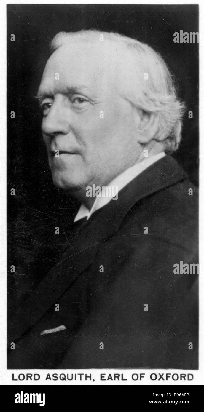 Herbert Henry Asquith (1852-1928)  British statesman. Chancellor of Exchequer 1905-1908. Prime Minister 1908-1916.  Photograph Stock Photo
