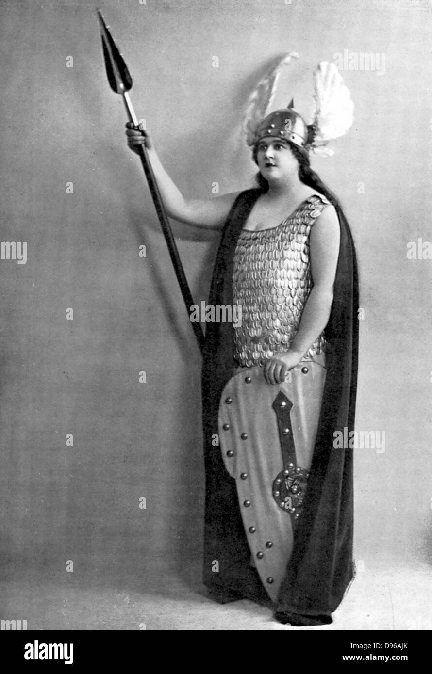 Florence Austral (1894-1968) Australian soprano specialising in Wagnerian roles; real name Wilson. Austral as Brunnhilde in Wagner 'Die Walkure', part in which she made her Covent Garden debut in 1922 Stock Photo