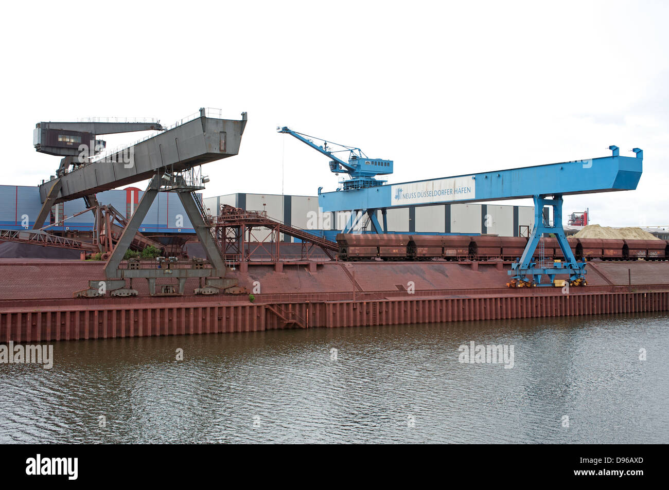 Railhead, Neuss-Dusseldorfer harbour, Neuss, North Rhine-Westphalia, Germany. Stock Photo