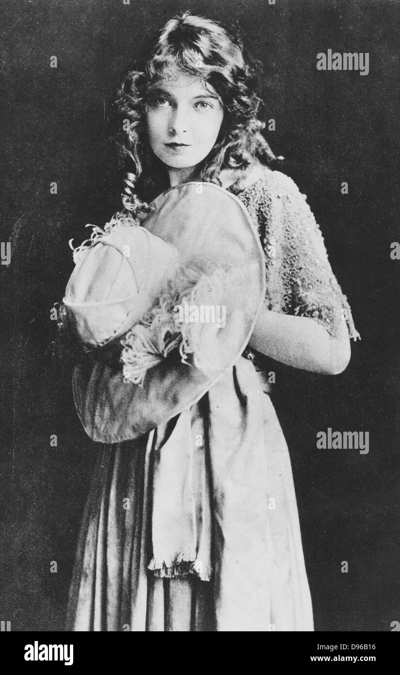 Lillian Gish (1896-1993) American stage, silent and talkie actress. Still from the film 'The Wedding', 1912. Photograph Stock Photo